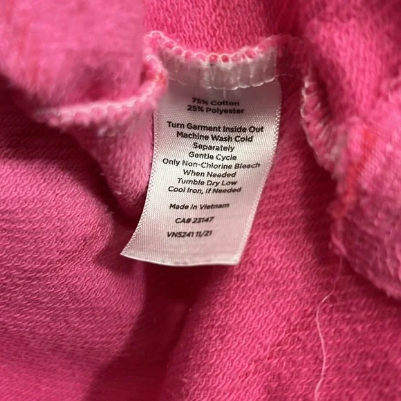 T By Talbots | 1/4 Zip Sweatshirt Pink Ombre Stripe Pullover Size Large - Picture 4 of 5